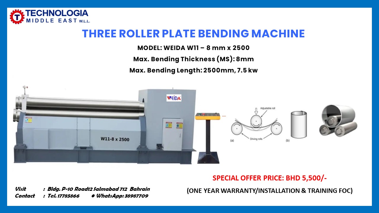 WEIDA Rolls Bending Machine W11- 8 X 2500 Mm